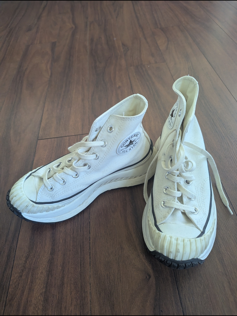Converse White High-Top Platform Sneakers